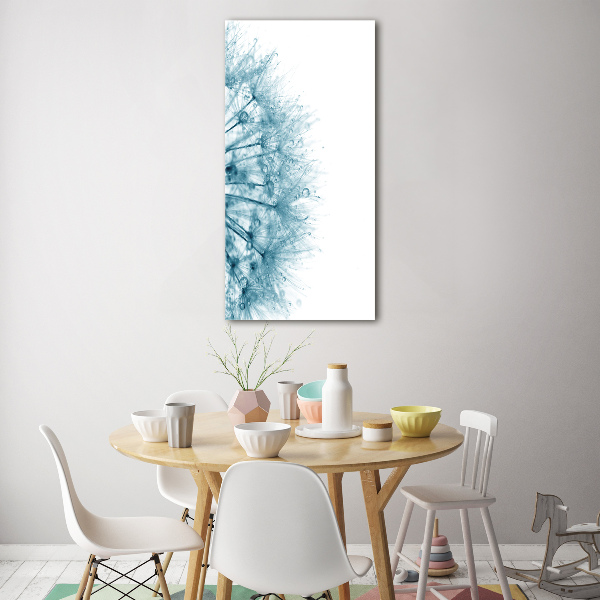 Verticale glasfoto Paardenbloemzaden