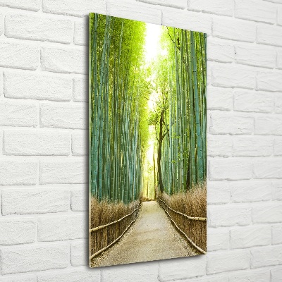 Verticale foto op glas Bamboebos