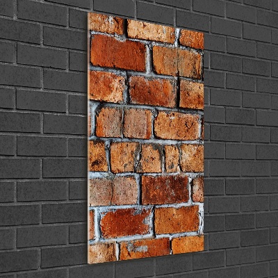 Verticaal glasschilderij Bakstenen muur