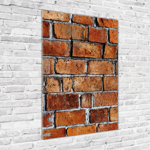Verticaal glasschilderij Bakstenen muur