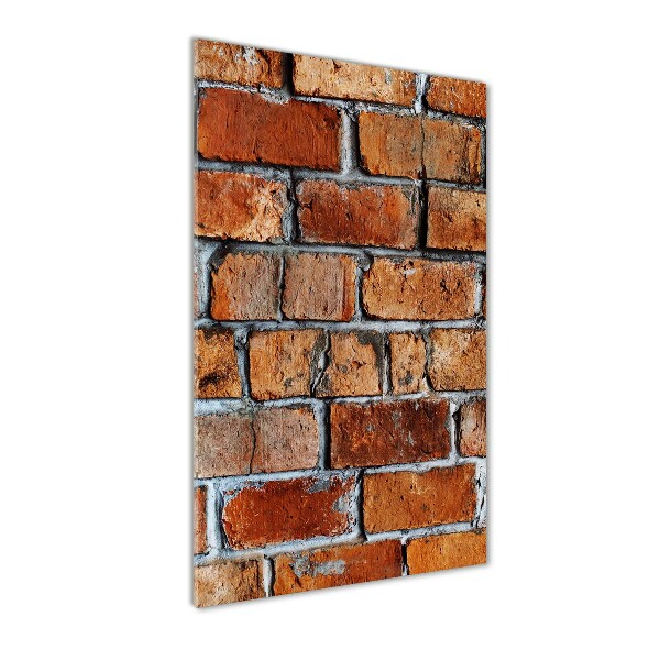 Verticaal glasschilderij Bakstenen muur