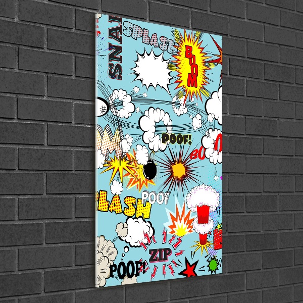 Verticale foto op glas strips