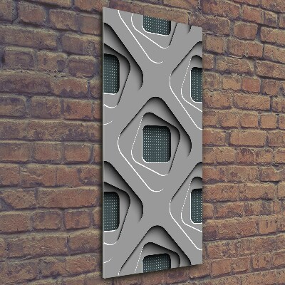 Verticale foto op glas 3D-abstractie
