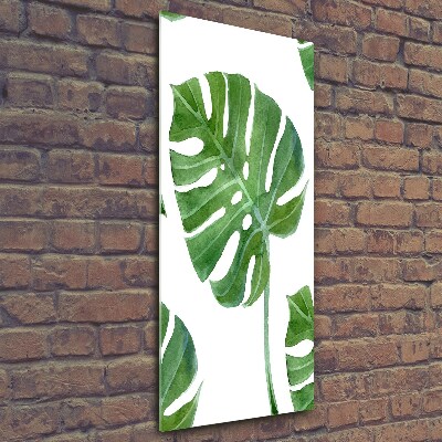 Verticale glasfoto Monstera