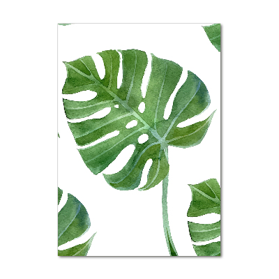 Verticale glasfoto Monstera