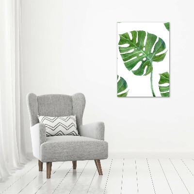 Verticale glasfoto Monstera