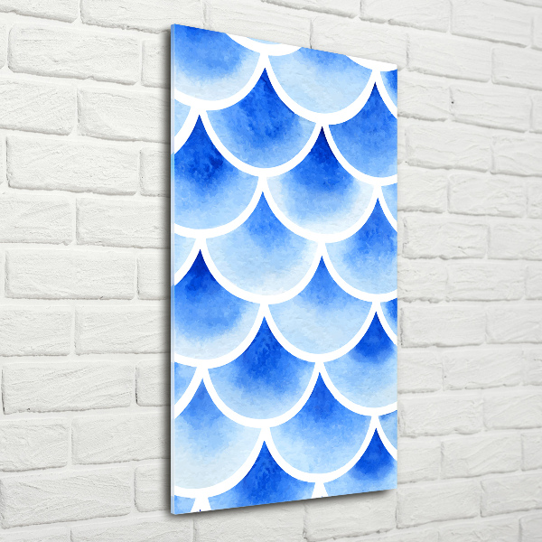 Verticale foto op glas Visschubben