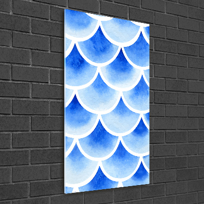 Verticale foto op glas Visschubben