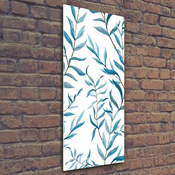 Verticaal glasschilderij Bladeren