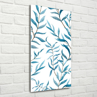Verticaal glasschilderij Bladeren