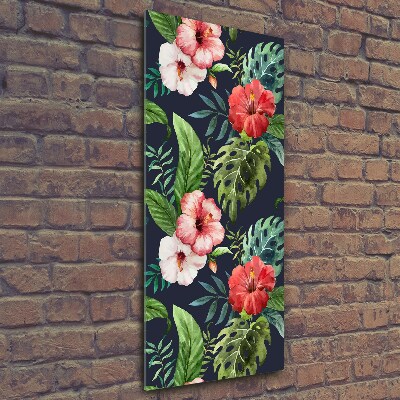 Verticale glasfoto Hawaiiaans patroon