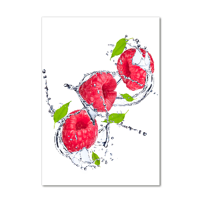 Verticale glasfoto Frambozen