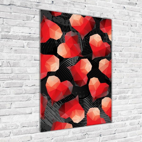 Verticale glasfoto Geometrische harten