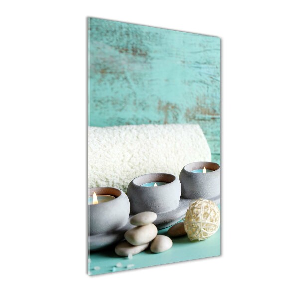 Verticale glasfoto Kaarsen