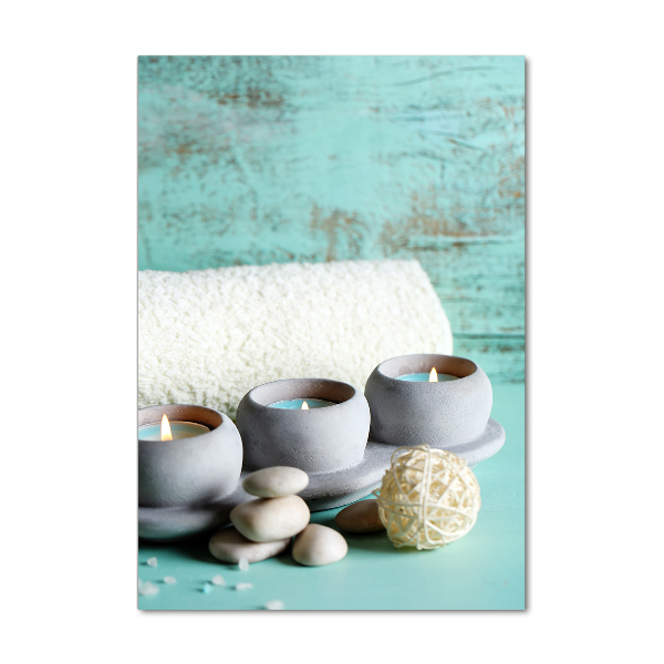 Verticale glasfoto Kaarsen