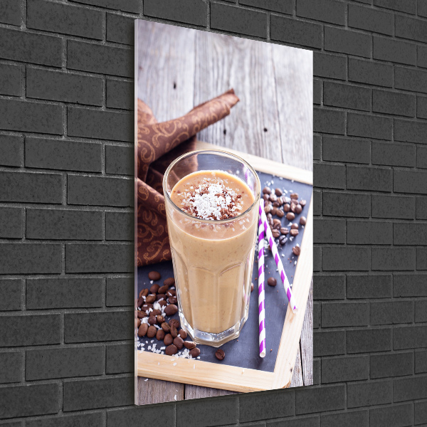 Verticale glasfoto Chocoladecocktail