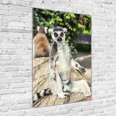 Verticale glasfoto Lemur