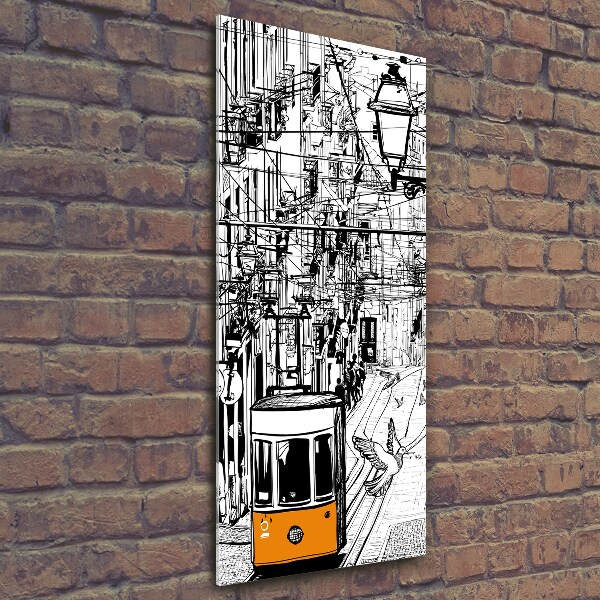 Verticale foto op glas Lissabonse tram