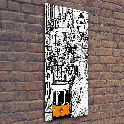 Verticale foto op glas Lissabonse tram