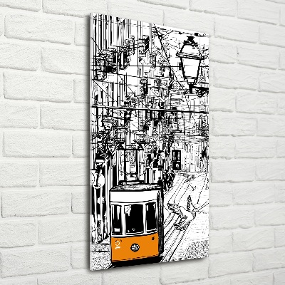 Verticale foto op glas Lissabonse tram