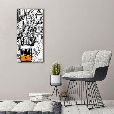 Verticale foto op glas Lissabonse tram