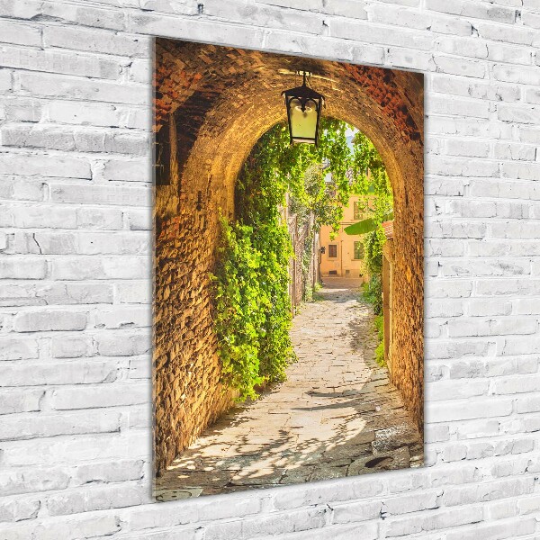 Verticale glasfoto Italiaanse straten