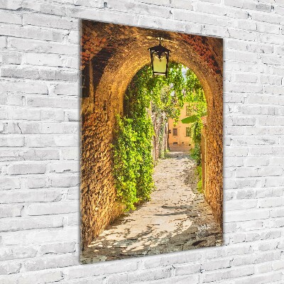 Verticale glasfoto Italiaanse straten