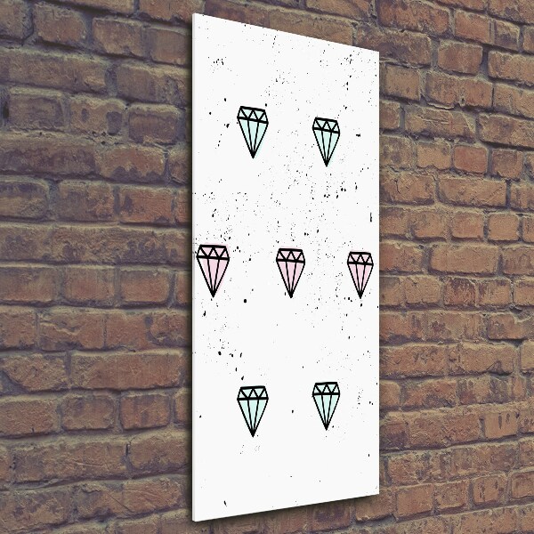 Verticale foto op glas Diamanten