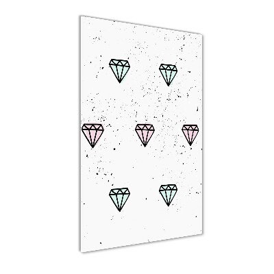 Verticale foto op glas Diamanten