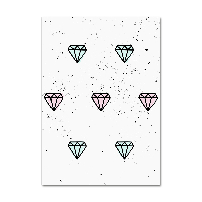 Verticale foto op glas Diamanten