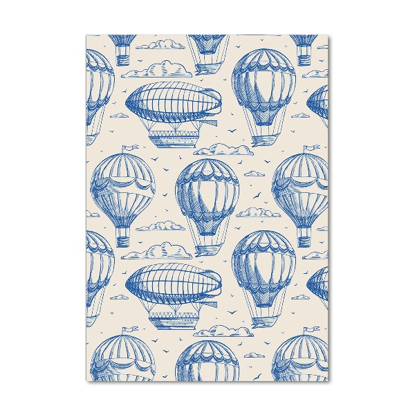 Verticale glasfoto Luchtschepen en ballonnen
