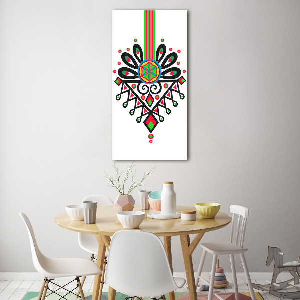 Verticale foto op glas Pools volkspatroon