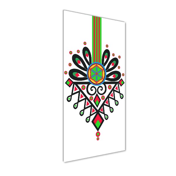 Verticale foto op glas Pools volkspatroon