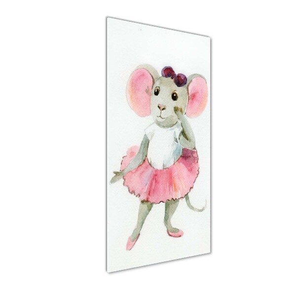 Verticale foto op glas Ballerina Muis