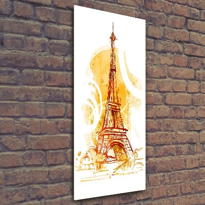 Verticale glasfoto Zomer in Parijs