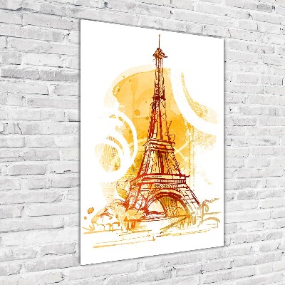 Verticale glasfoto Zomer in Parijs