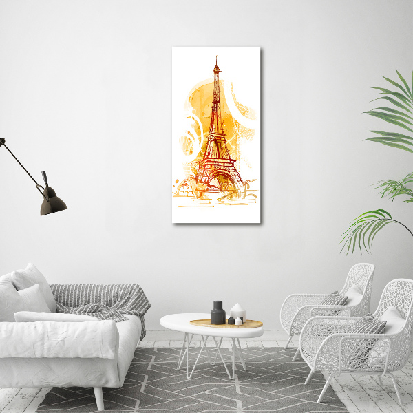 Verticale glasfoto Zomer in Parijs