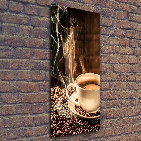 Verticale glasfoto Aromatische koffie