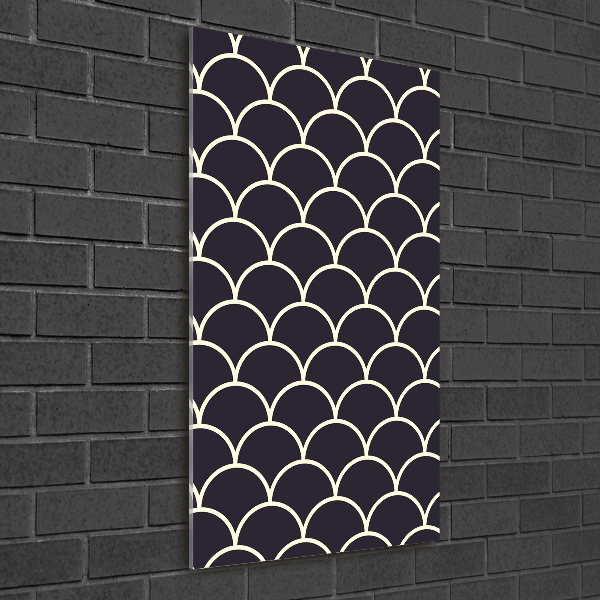 Verticale foto op glas Visschubben