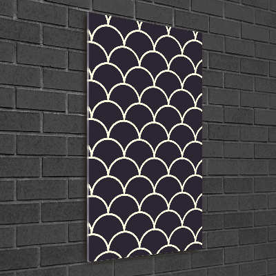 Verticale foto op glas Visschubben