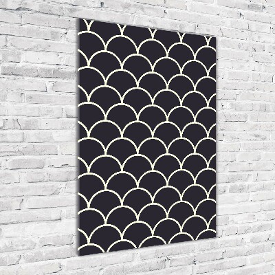 Verticale foto op glas Visschubben