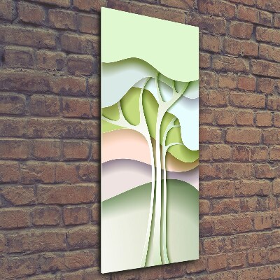 Verticale glasfoto Abstracte boom