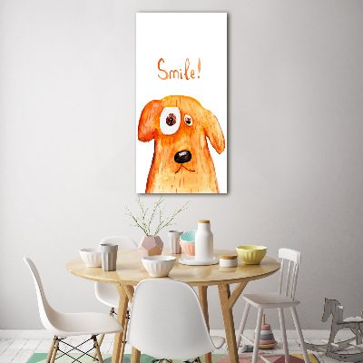 Verticale foto op glas Hond