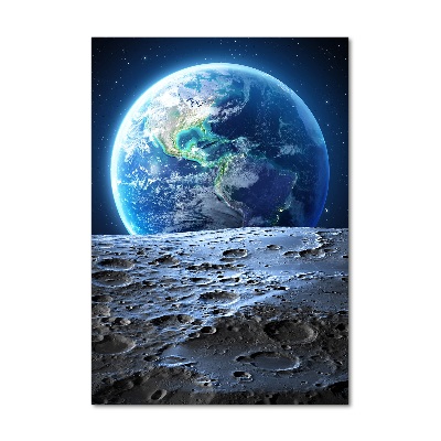 Verticale glasfoto Planeet Aarde