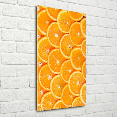 Verticale glasfoto Sinaasappelschijfjes