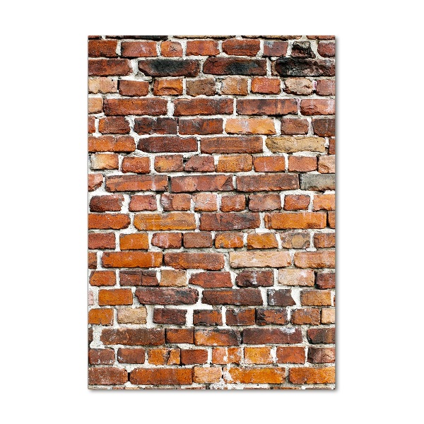 Verticaal glasschilderij Bakstenen muur