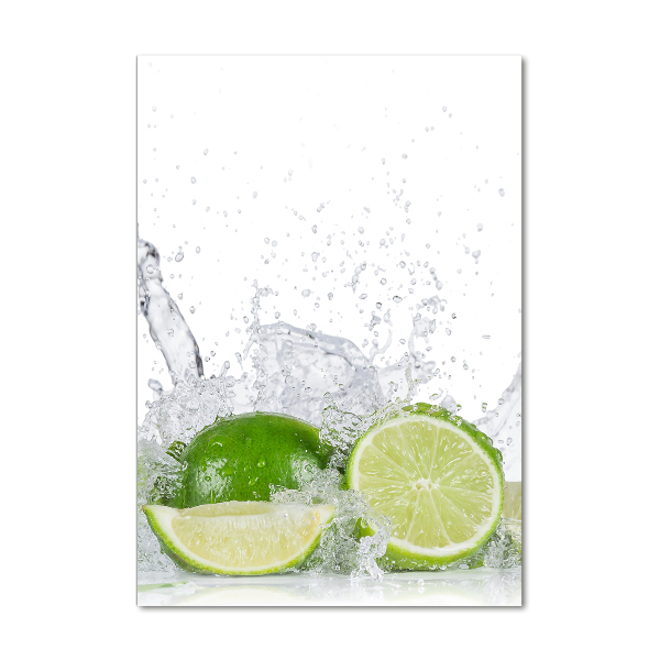 Verticaal glasschilderij Limoen