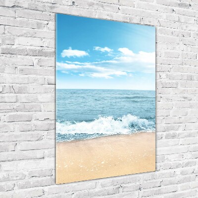 Verticale foto op glas Strand en zee