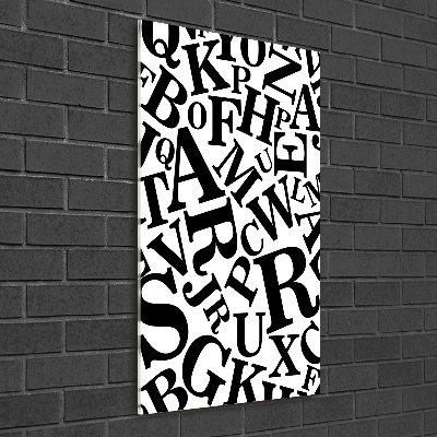 Verticale glasfoto Alfabet