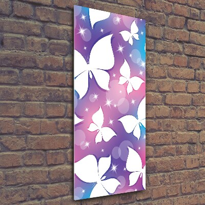 Verticaal glasschilderij Vlinders